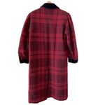 GUY LAROCHE Paris Vintage Double Breasted Long Plaid Wool Coat Size 40/M Classic Red Size M Photo 6
