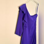 Diane Von Furstenberg  Cobb One Shoulder Deep Purple Violet Silk Jersey Dress 2 Photo 6