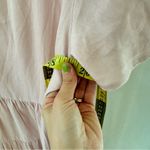 MikaRose  Pink Tiered Short Sleeve Button Back Keyhole Dress Size L Photo 9