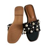 FRENCH COMFORT Black Pearl Boucle Slide Sandals Sz 38 / US 8 NEW NWOT Photo 4