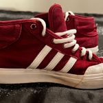 Adidas Womens sz5.5  Matchcourt Mid Marc Johnson Red high top sneakers Photo 4