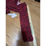 Liz Claiborne  Sweater Women Size Large Burgundy Floral Stretch Lightweight NWT Photo 5