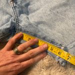 Denim Forum Shorts Size 27 The Yoko Mid Thigh Short Raw Hem Light Wash Womens Blue Photo 5