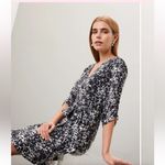 Club Monaco Floral Wrap Dress Black/White Size 0 Photo 4