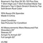 Roaman’s Roaman's Top Size 3X 30 /32 Plus Size T-Shirt High Low T-Shirt Knotted Waist Top Photo 1