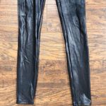 Spanx • Faux Leather Leggings 2437 black coated tights shapewear high rise Photo 7