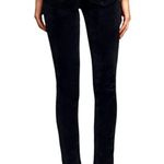 Free People  Stella Black Velvet High-Rise Skinny Jeans size 28 NWT Photo 1