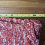 Free People  Women's Linen Blend Orange Printed Ankle Boho Summer Pants Size 6 Photo 8