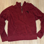PINK - Victoria's Secret  Maroon black Half-Zip Sweatshirt sweater Photo 0