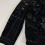 Chico’s Black Velvet Floral Tribal Folk Studded Jacket Size 12 (Chico’s 2) Photo 10