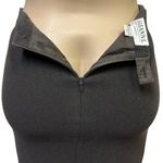 Gianni made USA Bodycon Leather Accent Front Slit Zip Back Lined Skirt Womens 4 Brown Photo 7