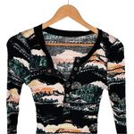 Free People  Movement Rally Rib Henley Top In Black Diamond Combo size XS Cotton Photo 2