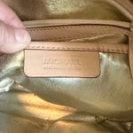 Michael Kors  Large Black Pebbled Leather Tote Bag | Tan Straps | Gold Hardware‎ Photo 4