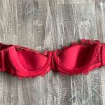 Ambrielle Floral Lace & Beaded Bra Red 34C Size undefined Photo 5