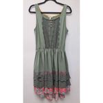 Matilda Jane  Dress Light Rising Sage Green Lace Fit & Flare Pockets Womens Large Photo 2