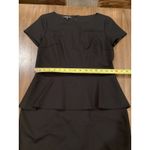 Lafayette 148  black Short Sleeve Peplum Midi Dress Women's Size 14 Photo 8