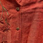 Vintage Koret Women 16W Linen Blend Maxi Dress Outfit Set Embroidered New Orange Photo 7