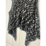 Kensie Black Grey Soft Cozy Textured Open Drape Waterfall Cardigan Vest Size XL Photo 6
