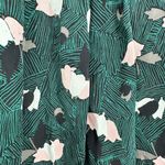 Derek Lam 10 Crosby Scribble Printed Dress size 6 Silk Button Front Ties Green Photo 11