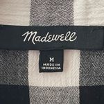 Madewell Peplum Button-Down Shirt in Black and White Gingham M Photo 6