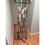 NEW L’IDEE Costiera Maxi Dress Womens Strapless Green Pink Floral Size Small Photo 6