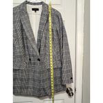 Talbots  Plus Women’s Blazer Gray,black White Blue Houndstooth Career Size 14 Photo 2