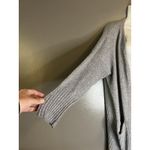 Lovemarks Cardigan Sweater Womens Medium Gray Open Front Longline Duster Pockets Photo 4
