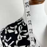 For Love & Lemons  Black & White Bow Print Silk Mini Dress Size 40 (fits medium) Photo 4