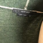 Vertigo  Open Front Long Beige Green Duster Size S Photo 3