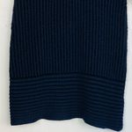 Chloé Chloe navy blue & black textured sweater dress with chenille tie at neck. Small Photo 6