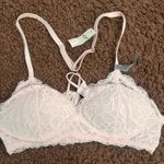 Aerie  Lace Padded Bralette Lightly Lined Adjustable‎ Straps Pink Size 34A NWT Photo 1