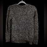 Club Monaco  Monochrome Knit Sweater with Built-in Black Shell Underneath Photo 2