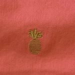 Charlie Paige Shorts NWT Small Pink Bermuda Embroidered Gold Pineapples Resort Photo 7
