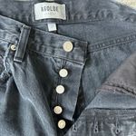 AGOLDE 90s Short Pinch Waist 27 Black High Rise Button Fly Raw Hem Jorts Shorts Photo 5