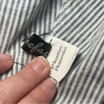 Sucrefas Navy White Striped 50s Style Collared Dress Small Rockabilly Pin Photo 6