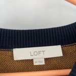 Ann Taylor LOFT Sweater Size Medium Apple Cider Donut Fall Orchard Novelty Print Photo 2