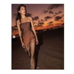 ROCOCO SAND Strapless Maxi Dress in Beige Brown Ombre X Photo 11