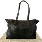Stella McCartney Black Falabella Shaggy Deer Faux Suede Vegan Leather Tote Bag Photo 0