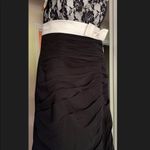 Long black/ivory formal prom or bridesmaids dress Black Size 8 Photo 1