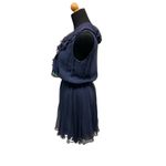 Adam Lippes  100% Silk Navy Blue Dress Size 6 Photo 3
