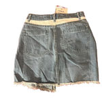 Cloud Ten NWT  Two Toned Denim Mini Skirt with raw hem Size‎ Small Photo 2