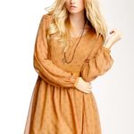 Free People  Baby Dee Goldenrod Chiffon Dress Medium Photo 0