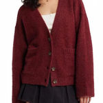BP Soft Fuzzy Sweater Cardigan Red Burgundy NWT Small Photo 0