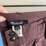 Madewell  Harlow Wide Leg Pleated Pants Chocolate Raisin Tencel Linen Sz 10 NWT Photo 11