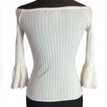 Forever 21  Ivory Bell Sleeve Ribbed Knit Sweater - Size Small | Fairy Core Style Photo 4