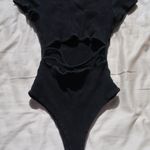 Princess Polly  Black Bodysuit with Distressed Detail Photo 0