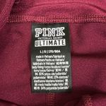 PINK - Victoria's Secret Victorias Secret PINK Ultimate High Waist Metallic Paneled Leggings Burgundy L Photo 4