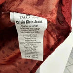 Calvin Klein Jeans Calvin Klein | Burnt Red Orange Leopard Print Speckled Blouse Size Small S Photo 6