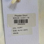 NWT Significant Other Phoebe Short Size US 10 Ivory White Denim Angled Fly Loose Photo 11