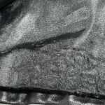 Black L Leather Women's blazer Jacket one button lined front pockets Size L Photo 15